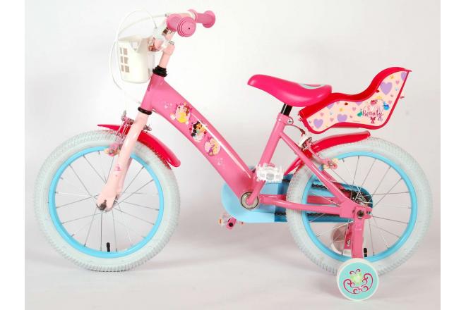 Disney Princess Børnecykel - Piger - 16 tommer - Pink blå - To håndbremser