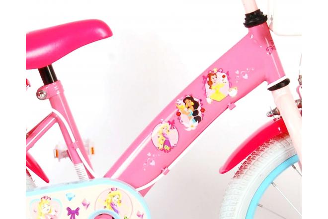 Disney Princess Børnecykel - Piger - 16 tommer - Pink blå - To håndbremser