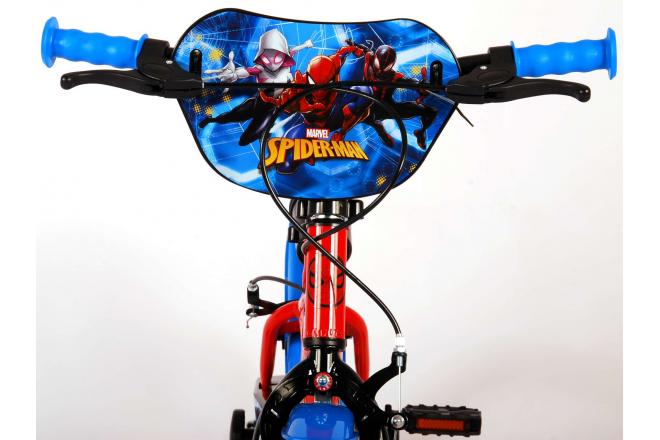 Spider-Man børnecykel - Drenge - 14 tommer - Rød Blå - To håndbremser