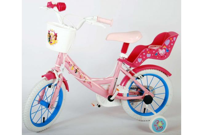 Disney Princess børnecykel - Piger - 14 tommer - Lyserød - To håndbremser
