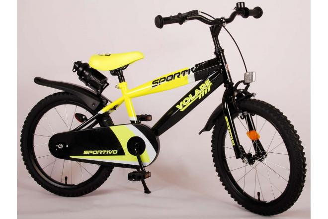Volare Sportivo Børnecykel - Drenge - 18 tommer - Neon Yellow Black