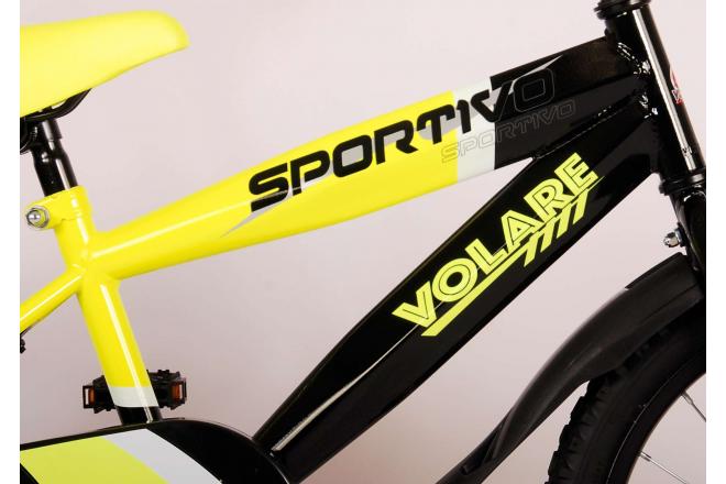 Volare Sportivo Børnecykel - Drenge - 18 tommer - Neon Yellow Black