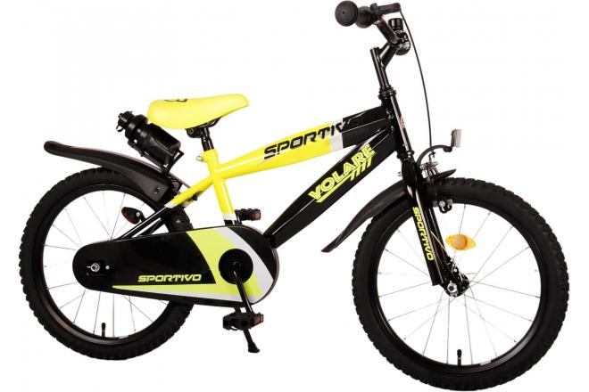 Volare Sportivo Børnecykel - Drenge - 18 tommer - Neon Yellow Black
