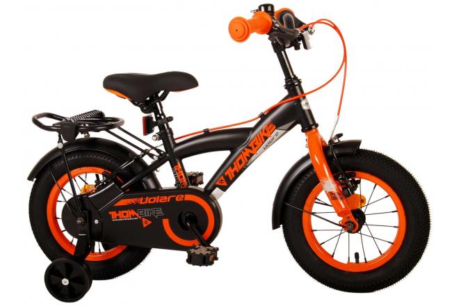 Volare Thombike Børnecykel - Drenge - 12 tommer - Sort Orange - To håndbremser