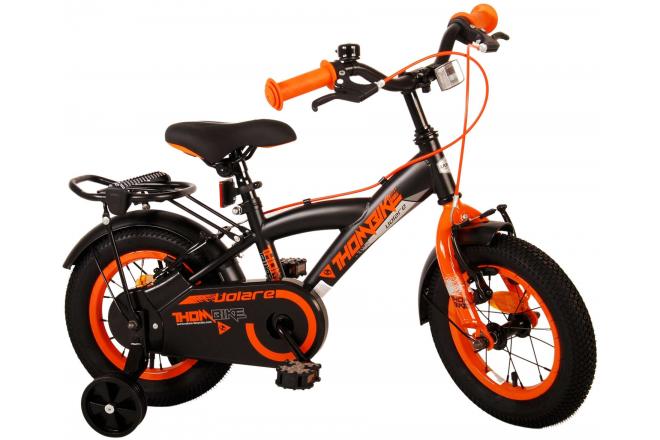 Volare Thombike Børnecykel - Drenge - 12 tommer - Sort Orange - To håndbremser