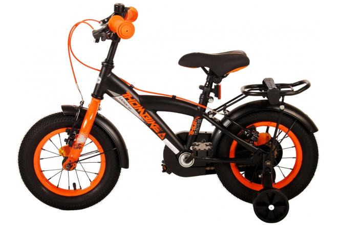 Volare Thombike Børnecykel - Drenge - 12 tommer - Sort Orange - To håndbremser