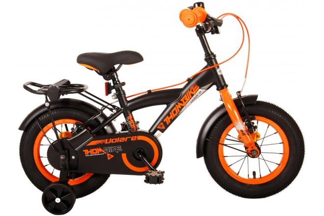 Volare Thombike Børnecykel - Drenge - 12 tommer - Sort Orange - To håndbremser