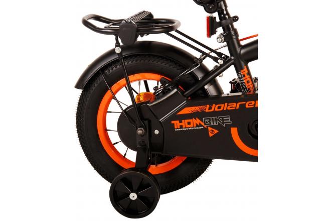 Volare Thombike Børnecykel - Drenge - 12 tommer - Sort Orange - To håndbremser