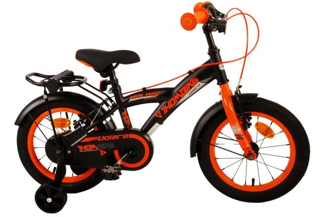 Volare Thombike Børnecykel - Drenge - 14 tommer - Sort Orange - To håndbremser