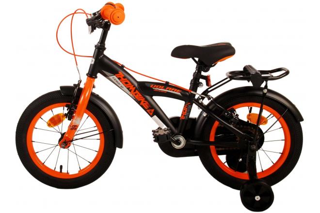 Volare Thombike Børnecykel - Drenge - 14 tommer - Sort Orange - To håndbremser