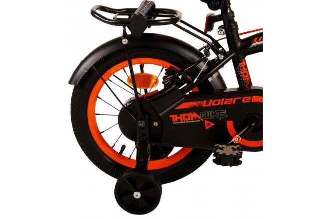 Volare Thombike Børnecykel - Drenge - 14 tommer - Sort Orange - To håndbremser