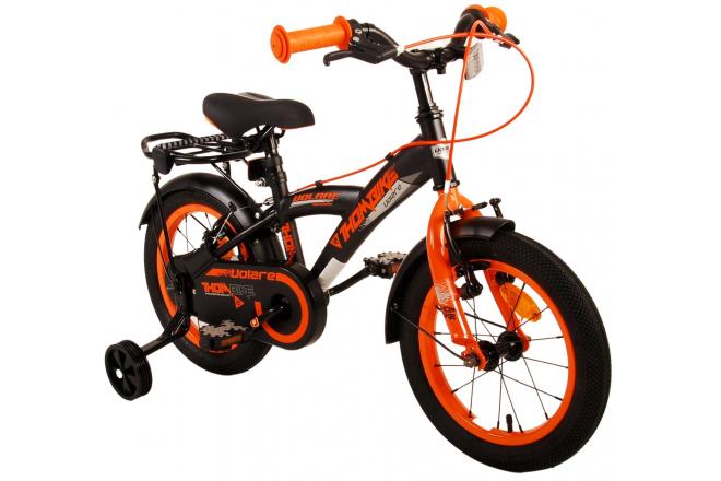 Volare Thombike Børnecykel - Drenge - 14 tommer - Sort Orange - To håndbremser