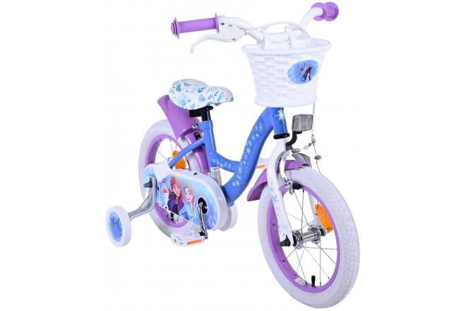 Disney Frozen 2 Børnecykel - Piger - 14 tommer - Blå / lilla