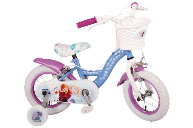 Disney Frozen 2 Børnecykel - Piger - 12 tommer - Blå/lilla - To håndbremser