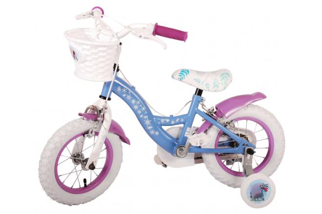 Disney Frozen 2 Børnecykel - Piger - 12 tommer - Blå/lilla - To håndbremser