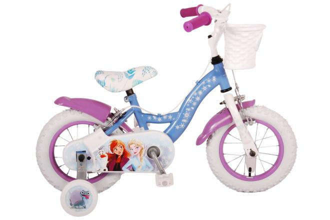 Disney Frozen 2 Børnecykel - Piger - 12 tommer - Blå/lilla - To håndbremser