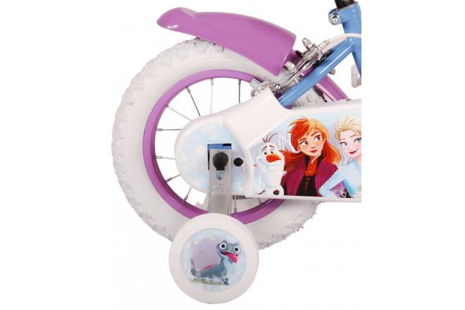 Disney Frozen 2 Børnecykel - Piger - 12 tommer - Blå/lilla - To håndbremser