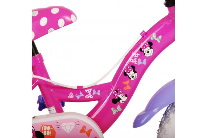 Disney Minnie Sødeste nogensinde! Børnecykel - Piger - 12 tommer - Pink - To håndbremser