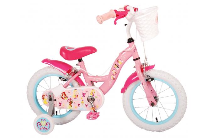 Disney Princess Børnecykel - Piger - 14 tommer - Lyserød - To håndbremser