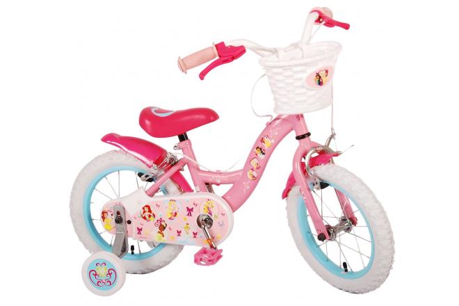 Disney Princess Børnecykel - Piger - 14 tommer - Lyserød - To håndbremser