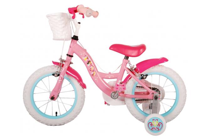 Disney Princess Børnecykel - Piger - 14 tommer - Lyserød - To håndbremser