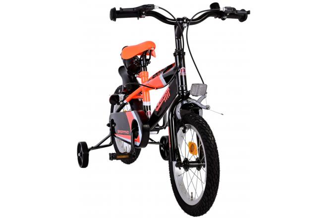 Volare Sportivo Børnecykel - Drenge - 14 tommer - Neon Orange Sort - To håndbremser