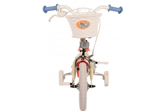 Disney Stitch Børnecykel - Piger - 12 tommer - Creme Koral Blå