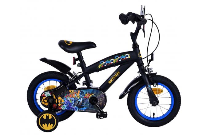 Batman Børnecykel - Drenge - 12 tommer - Sort - To håndbremser