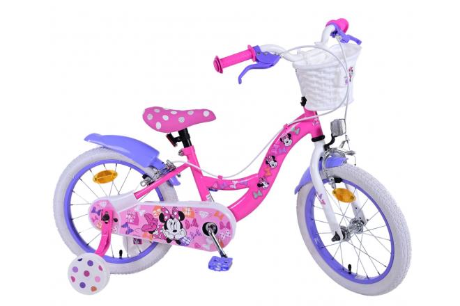 Disney Minnie Børnecykel - Piger - 16 tommer - Lyserød - To håndbremser