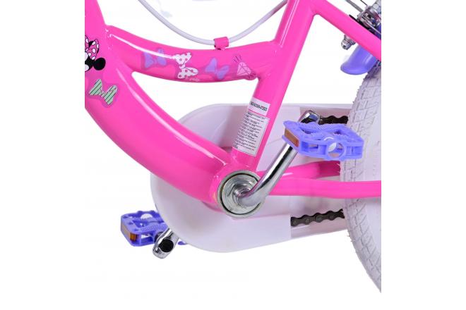 Disney Minnie Børnecykel - Piger - 16 tommer - Lyserød - To håndbremser
