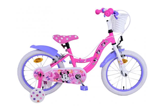 Disney Minnie Børnecykel - Piger - 16 tommer - Lyserød - To håndbremser