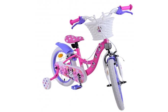 Disney Minnie Børnecykel - Piger - 16 tommer - Lyserød - To håndbremser