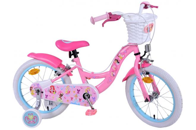 Disney Princess Børnecykel - Piger - 16 tommer - Lyserød - To håndbremser