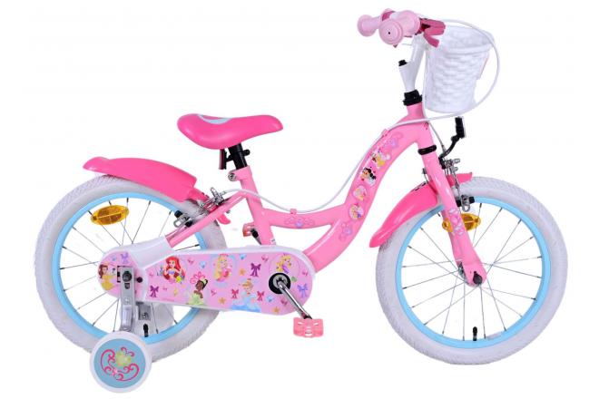 Disney Princess Børnecykel - Piger - 16 tommer - Lyserød - To håndbremser