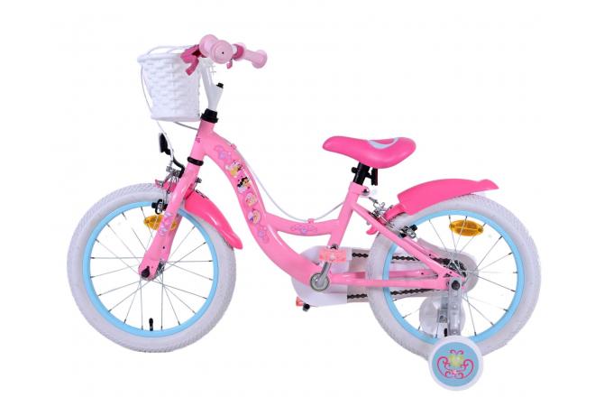 Disney Princess Børnecykel - Piger - 16 tommer - Lyserød - To håndbremser