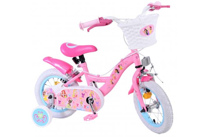 Disney Princess børnecykel - Piger - 12 tommer - Lyserød - To håndbremser