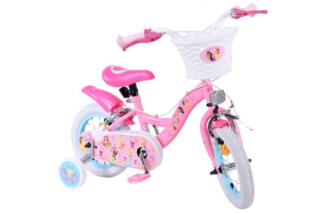 Disney Princess børnecykel - Piger - 12 tommer - Lyserød - To håndbremser