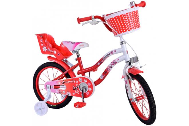 Volare Lovely børnecykel - Piger - 16 tommer - Pink Hvid [CLONE]