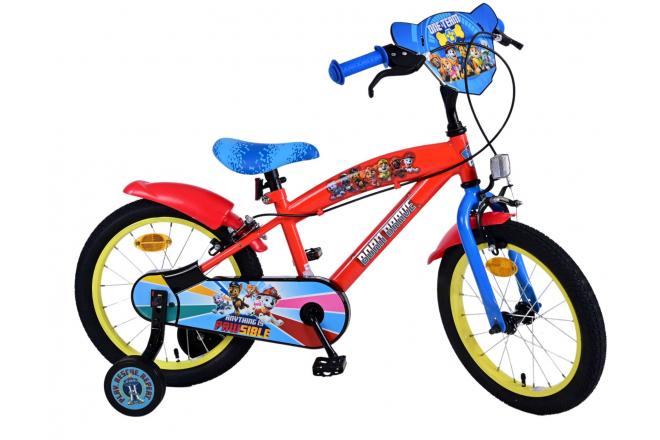 Paw Patrol Børnecykel - Drenge - 16 tommer - Rød - To håndbremser