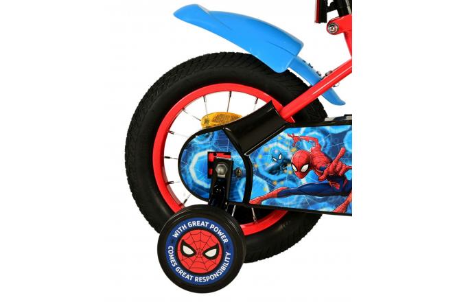 Spider-Man børnecykel - Drenge - 12 tommer - Blå/Rød