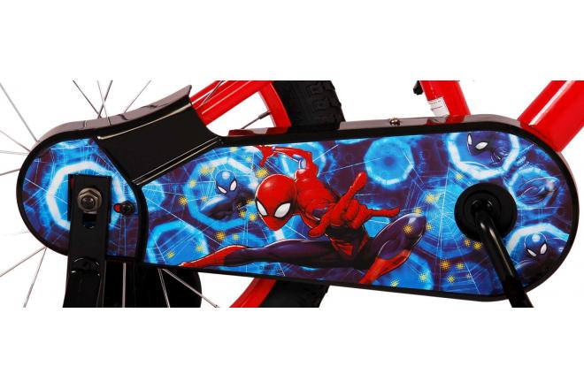 Ultimate Spider-Man børnecykel - Drenge - 16 tommer - Blå/Rød - To håndbremser