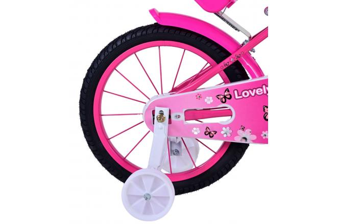 Volare Lovely børnecykel - Piger - 16 tommer - Pink Hvid