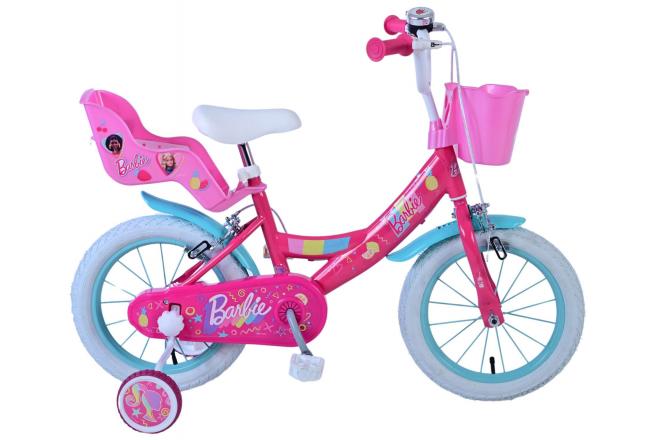 Barbie Børnecykel - Piger - 14 tommer - Pink - To håndbremser