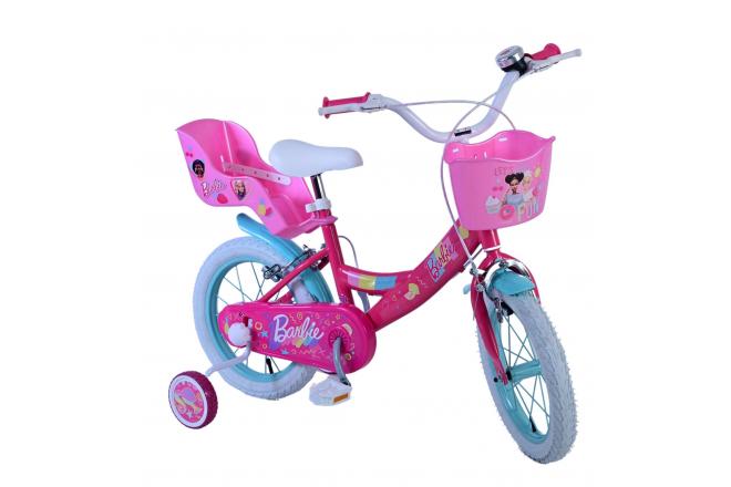 Barbie Børnecykel - Piger - 14 tommer - Pink - To håndbremser