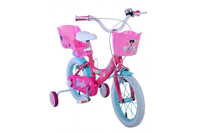 Barbie Børnecykel - Piger - 14 tommer - Pink - To håndbremser