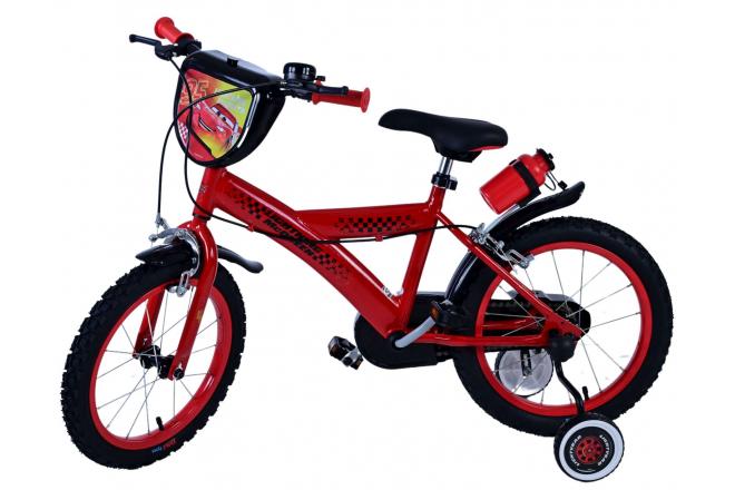 Disney Cars Børnecykel - Drenge - 16 tommer - Rød - To håndbremser