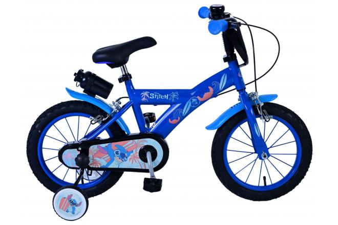 Stitch børnecykel - Drenge - 14 tommer - Blå - To håndbremser