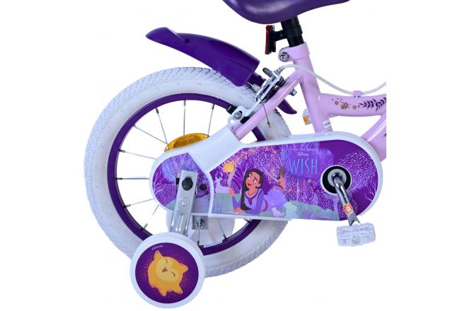 Disney Wish Børnecykel - Piger - 14 tommer - Lilla - To håndbremser