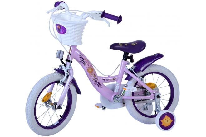 Disney Wish Børnecykel - Piger - 14 tommer - Lilla - To håndbremser