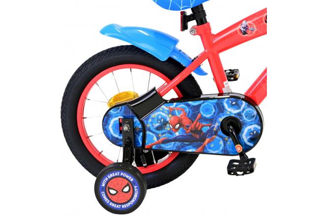 Marvel Spider-Man børnecykel - Drenge - 14 tommer - Rød/Blå